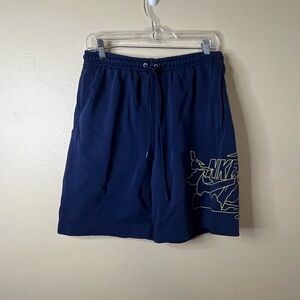 Nike Men's Blue Athletic Shorts with Logo